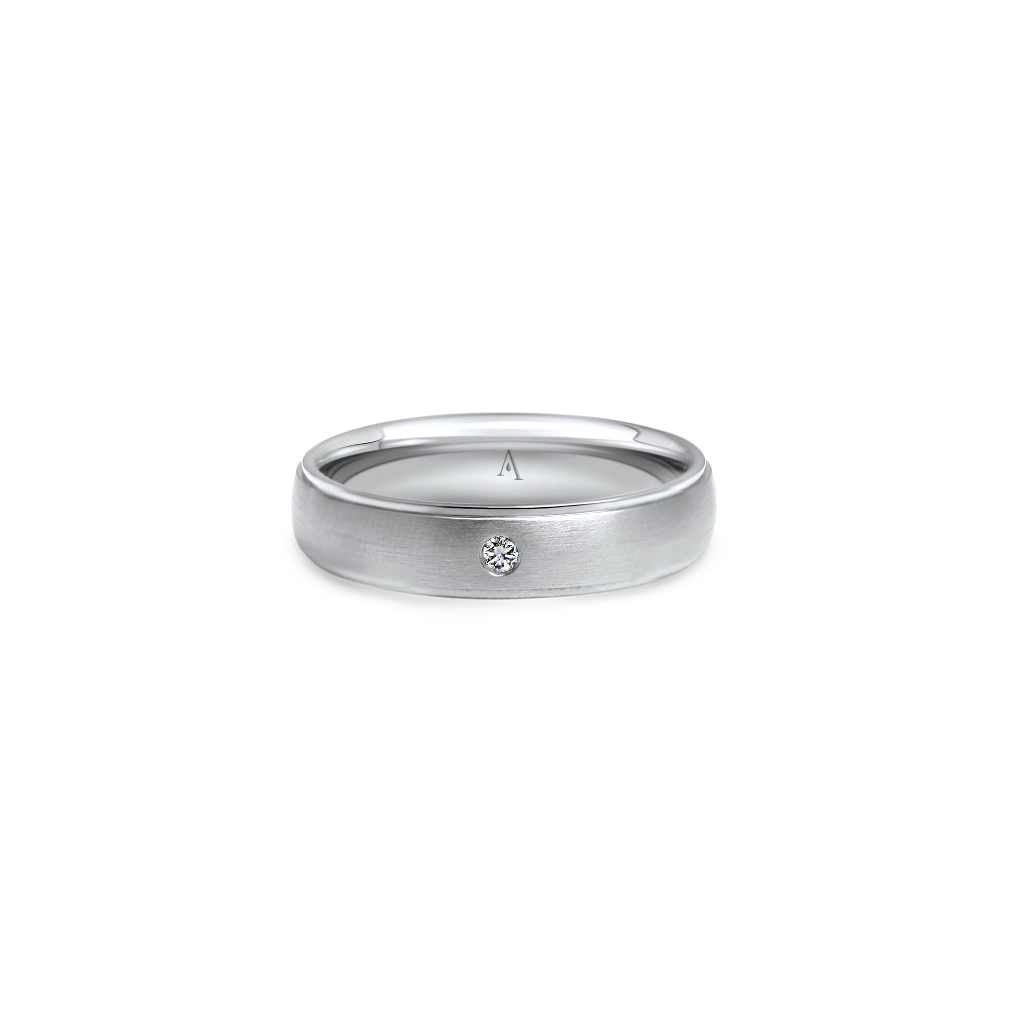 The Shiny Two level Band - or blanc 18k - AGUADEORO