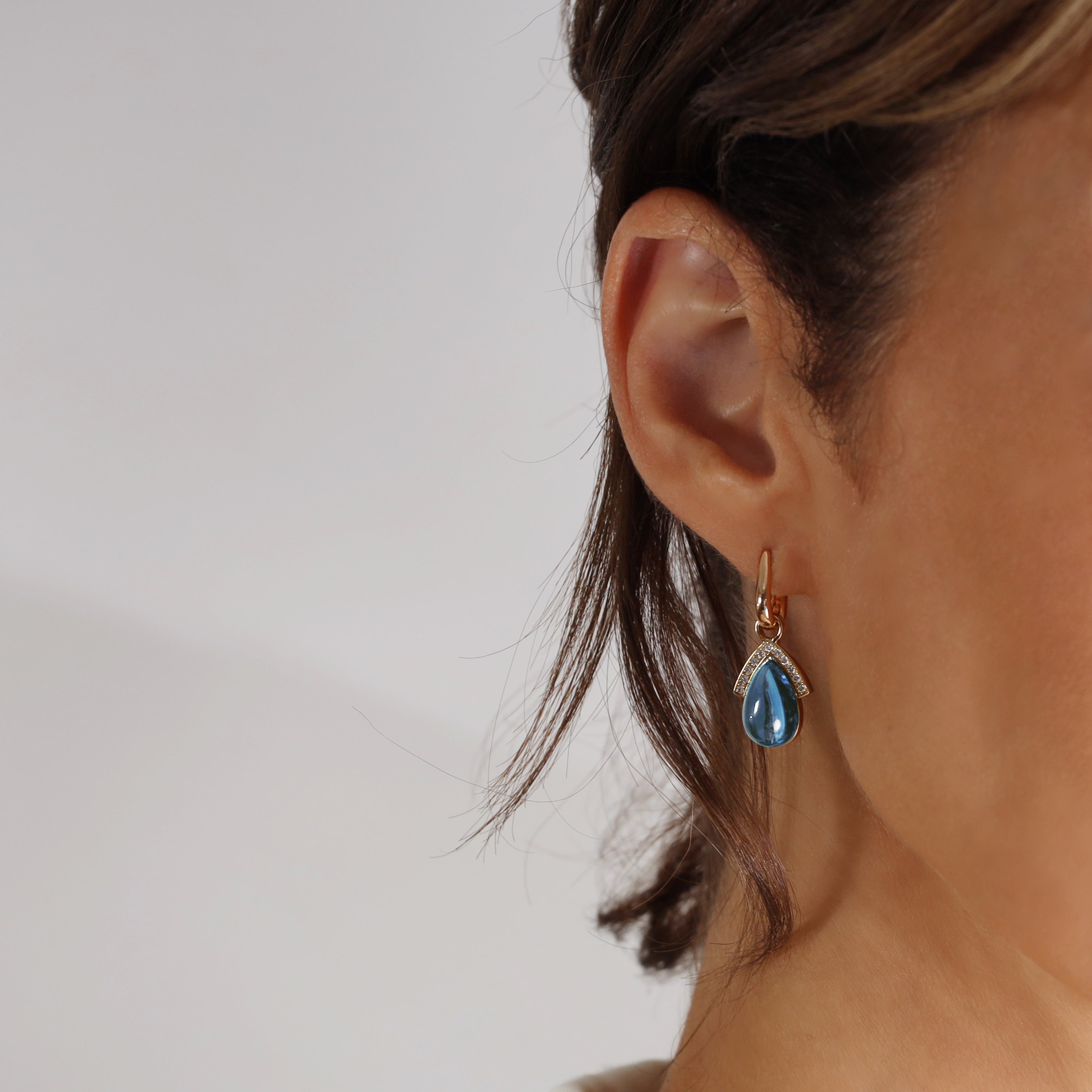 Boucles d'oreilles Myrtille A - or rouge 18k - AGUADEORO