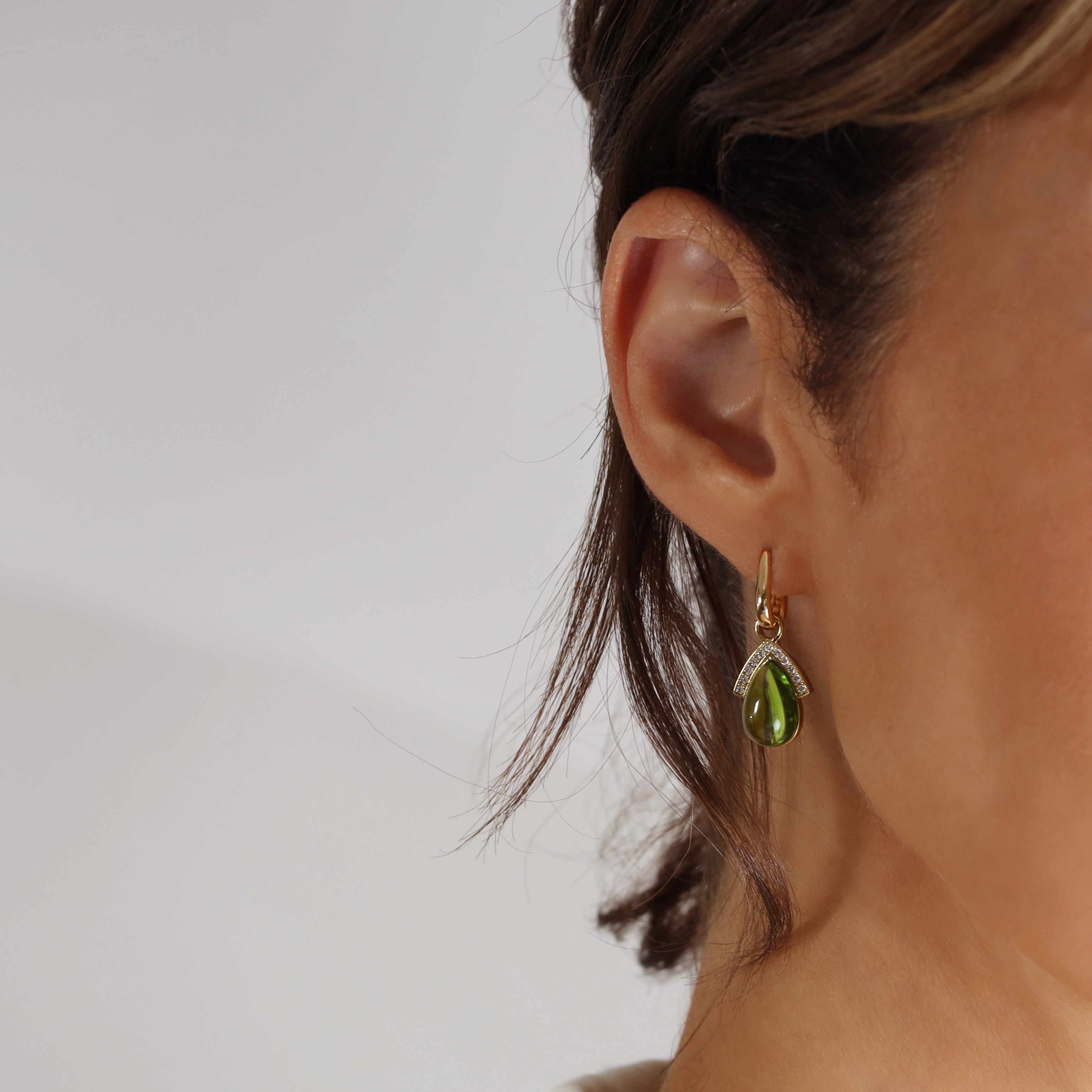 Boucles d'oreilles Olive A - or jaune 18k - AGUADEORO