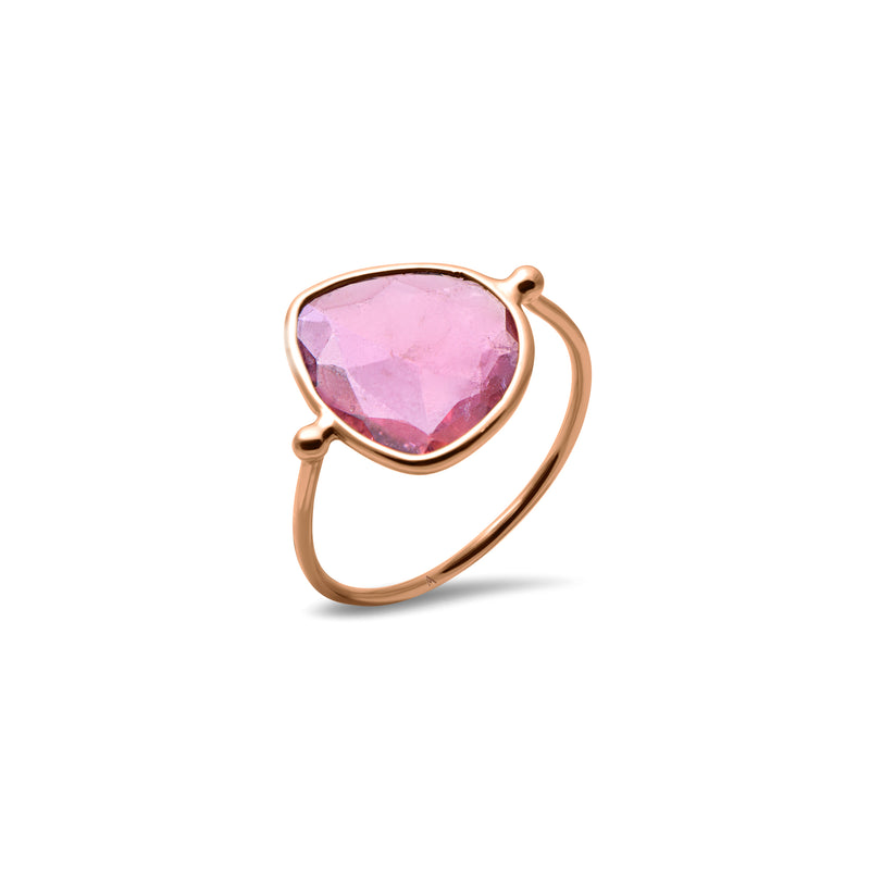 OCEANE Ring - Pink Tourmaline - or rouge 18k