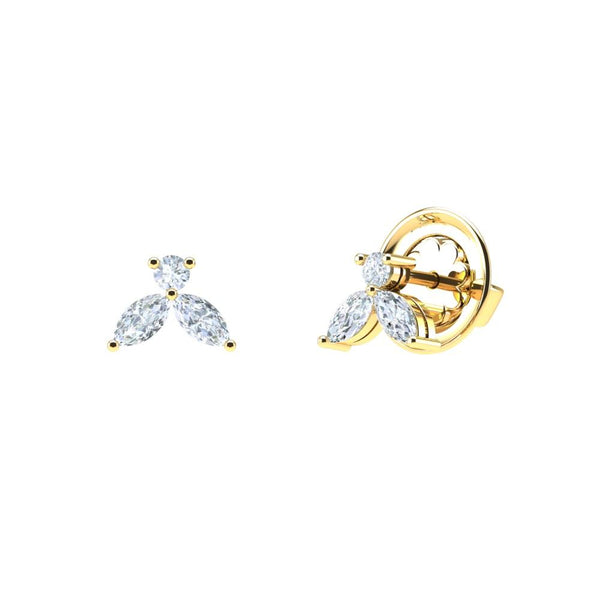 Earrings Little Bee 0.50 carats - Yellow Gold 18k