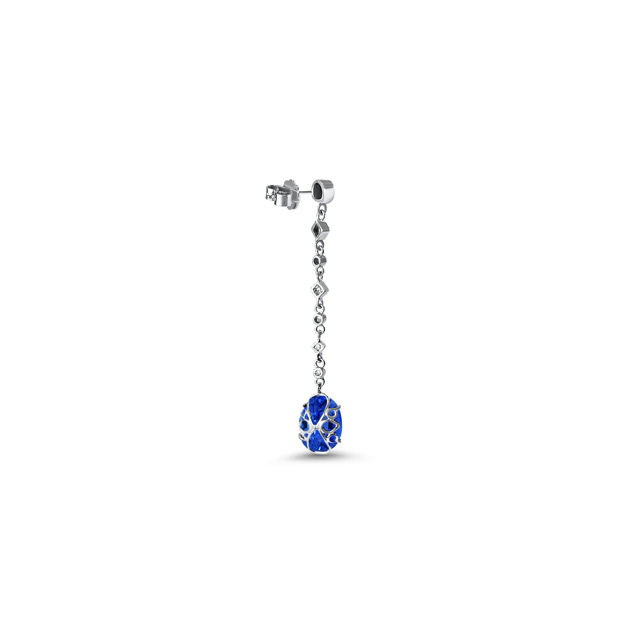 Boucles d'oreilles Blue Lagoon Sapphire - or blanc 18k - AGUADEORO