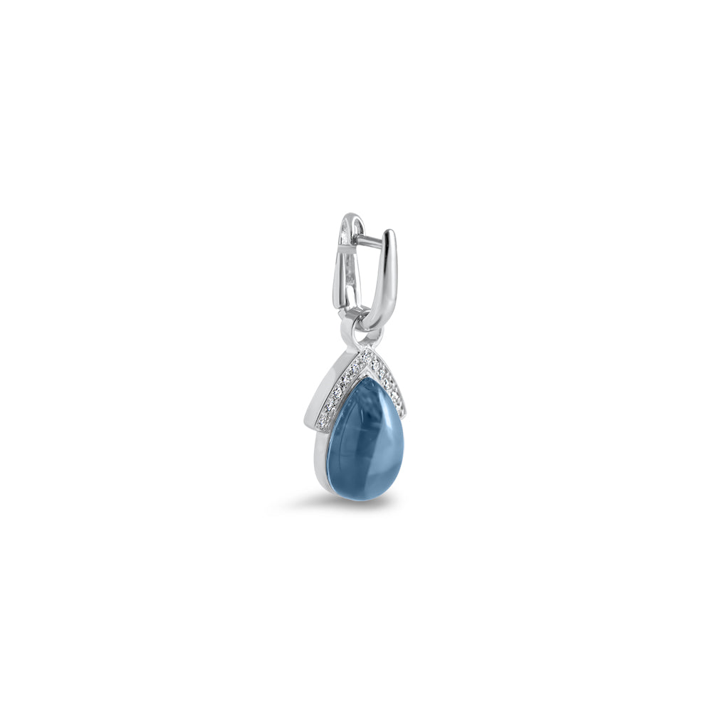 Boucles d'oreilles Myrtille A - or blanc 18k - AGUADEORO