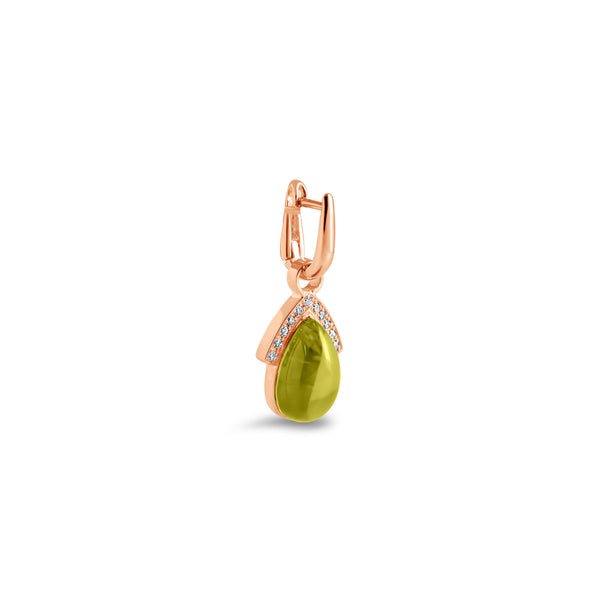 Boucles d'oreilles Olive A - or rouge 18k