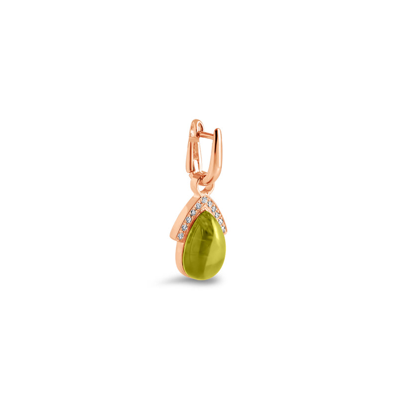 Boucles d'oreilles Olive A - or rouge 18k