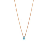 Collier The Little Tear of Joy Aquamarine 0.50ct - or rouge 18k