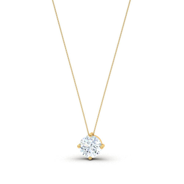 Necklace Solitaire 0.15-0.90 carats - Yellow Gold 18k