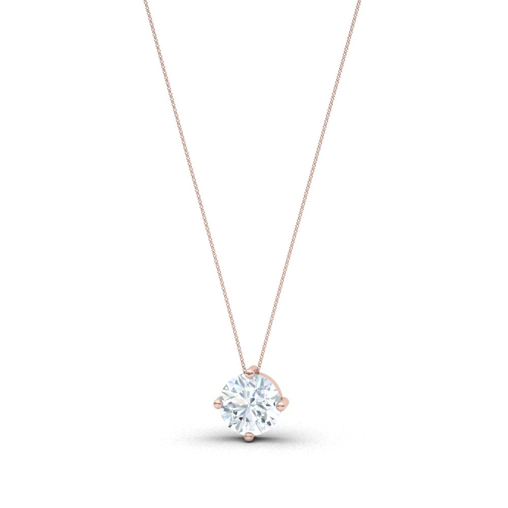 Collier Solitaire 0.15-0.90 carats - or rouge 18k - AGUADEORO