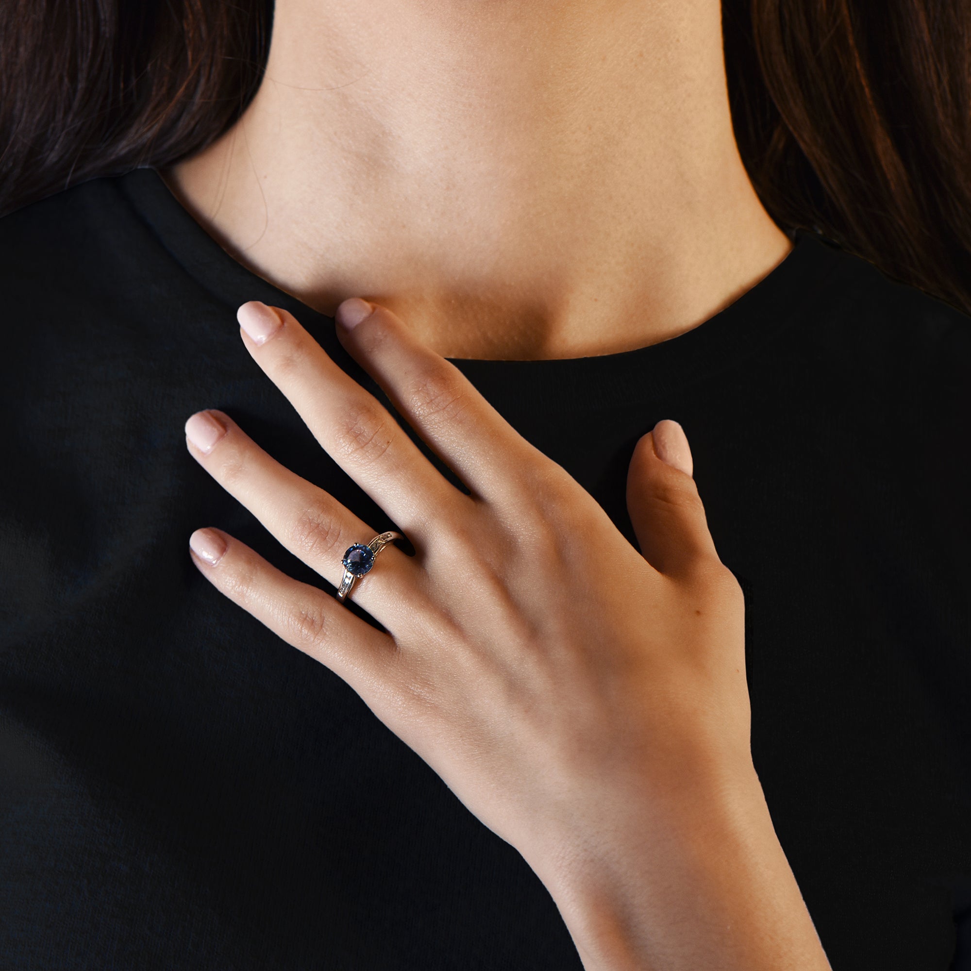 Curvy Blue  - Aigue-Marine 1.50 carat - or blanc 18k - AGUADEORO