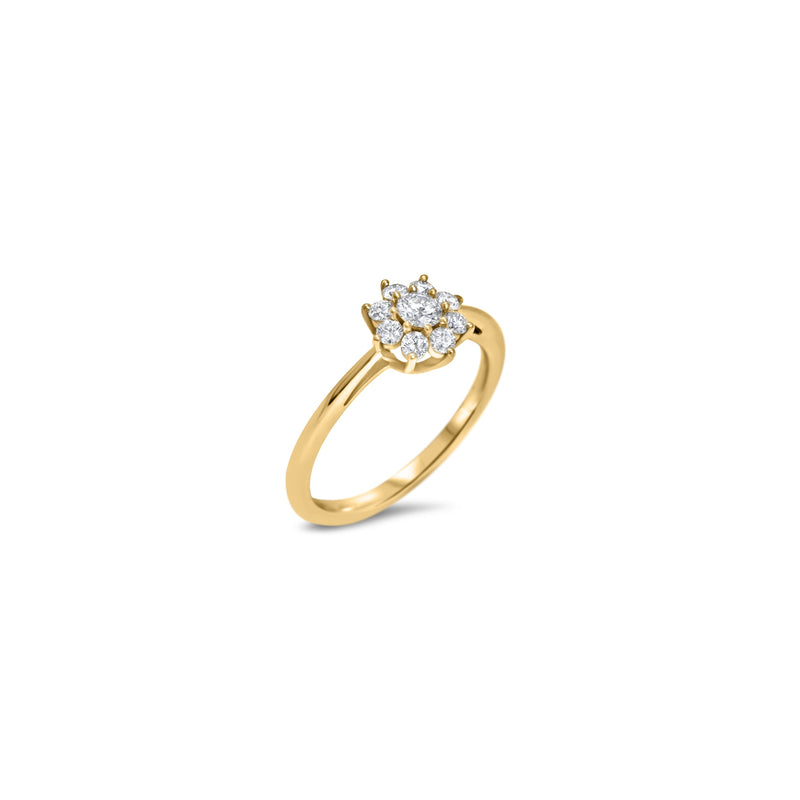 The Little Blooming Flower 0.10 carats - or jaune 18k