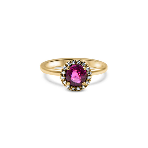 A cherry on top of the cake - 1.05 carat - Yellow Gold 18k