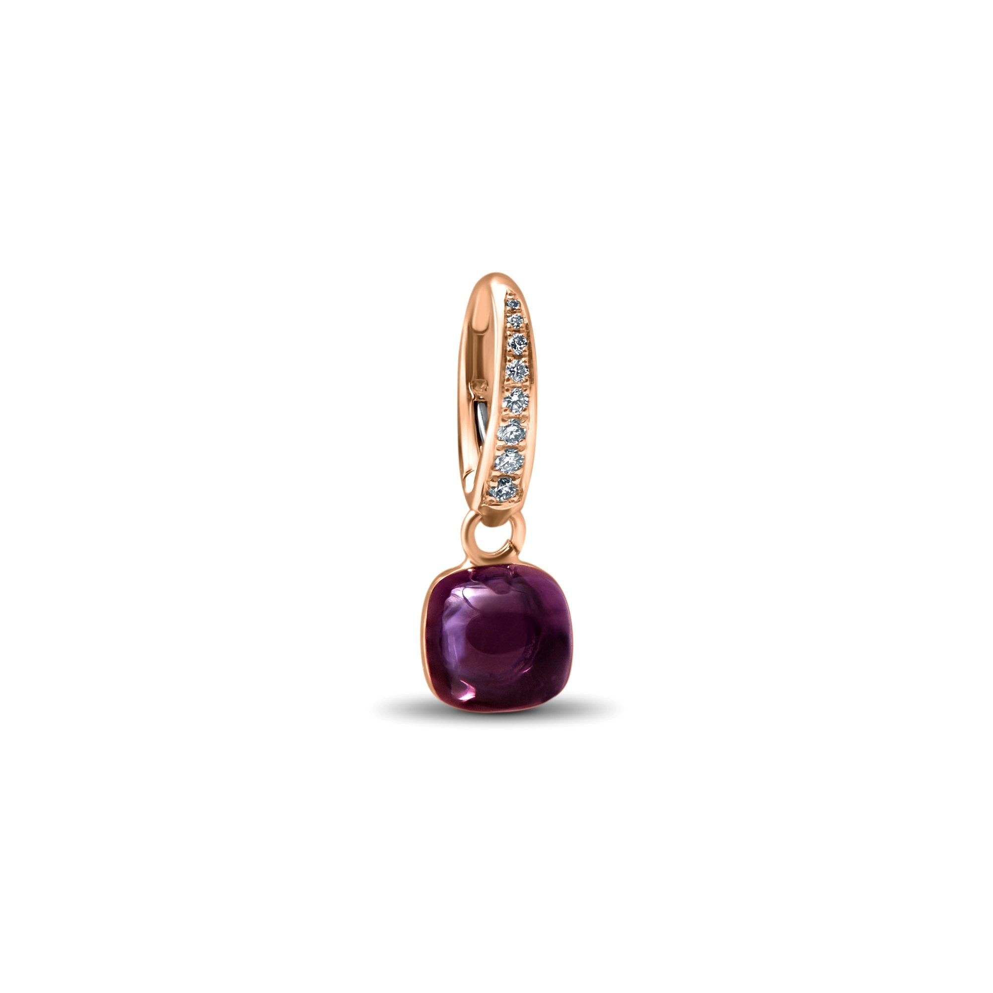 Boucles d'oreilles LA LA LA Amethyst - or rouge 18k - AGUADEORO