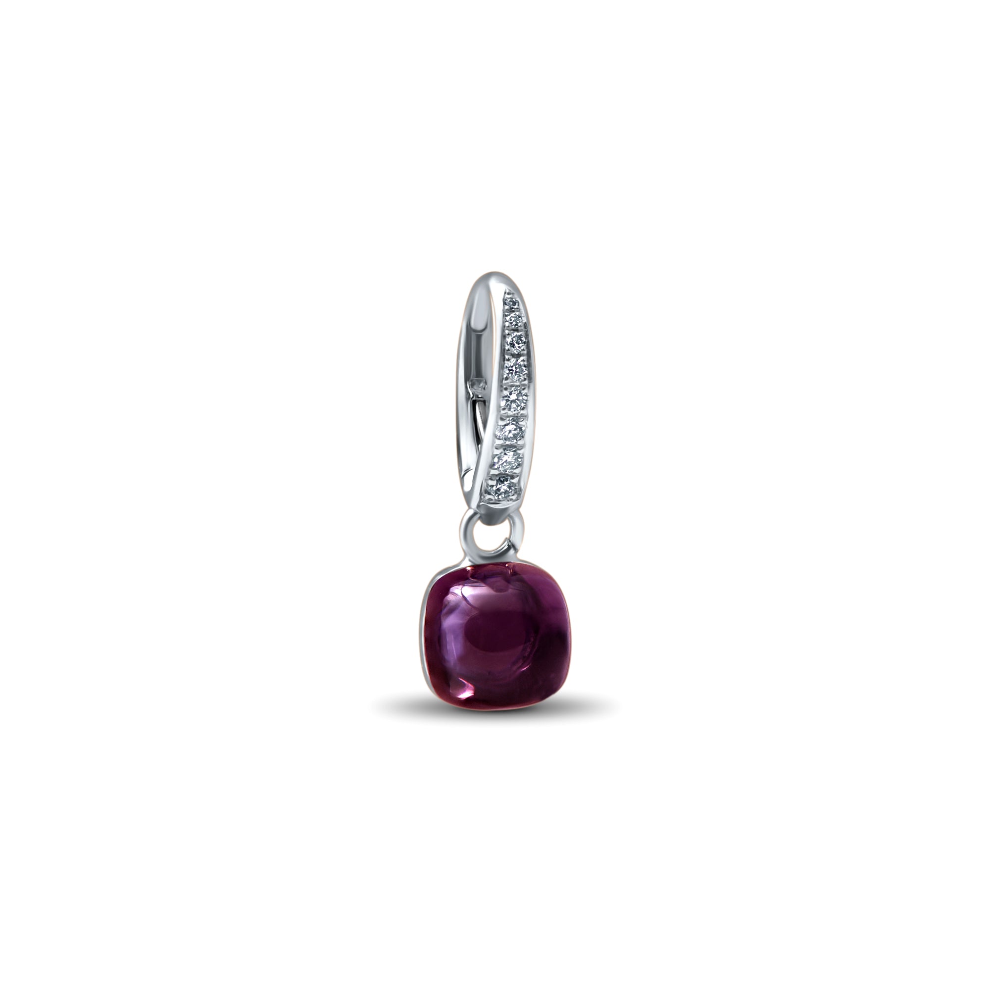 Boucles d'oreilles LA LA LA Amethyst - or blanc 18k - AGUADEORO