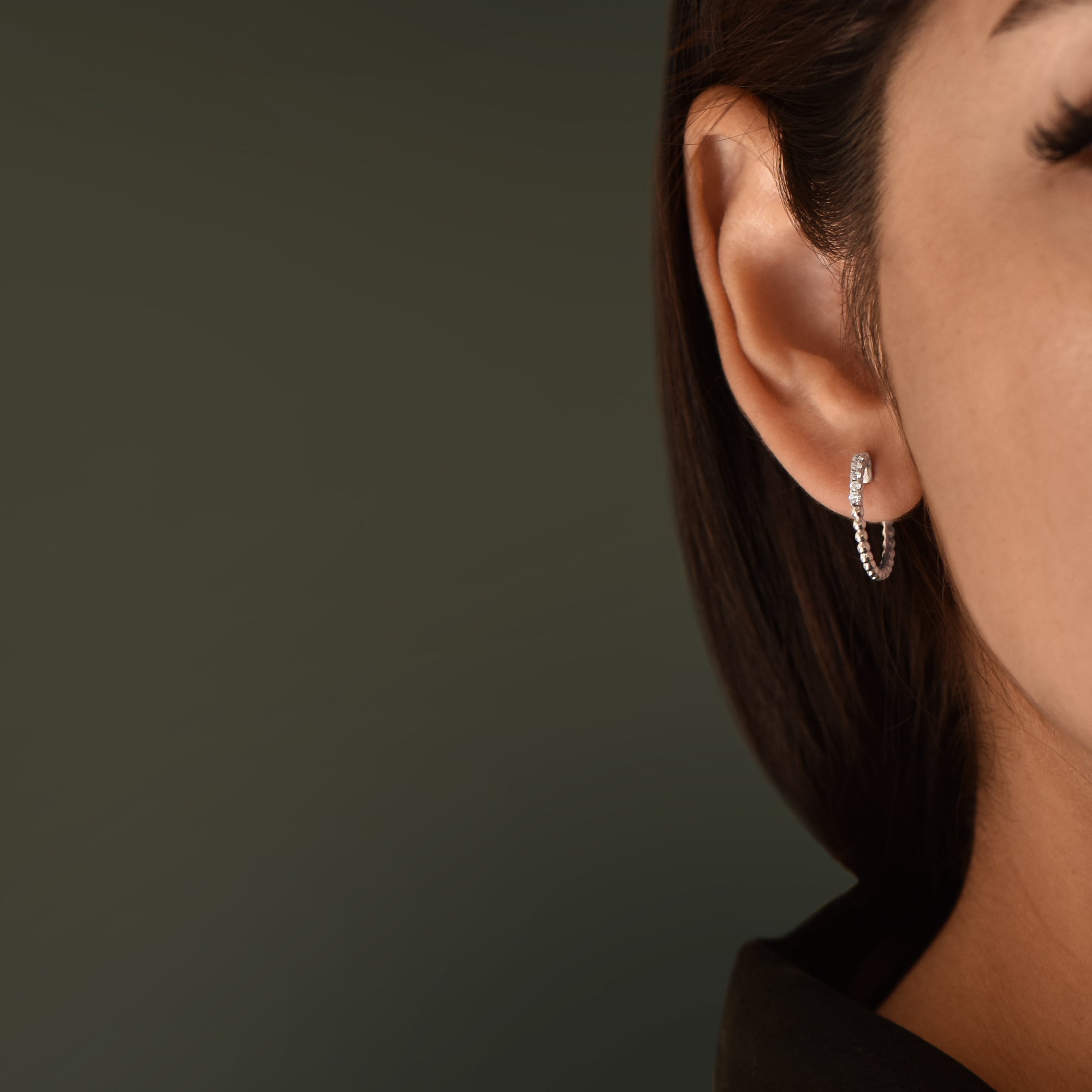 Boucles d'oreilles Angel's Halo - or blanc 18k - AGUADEORO