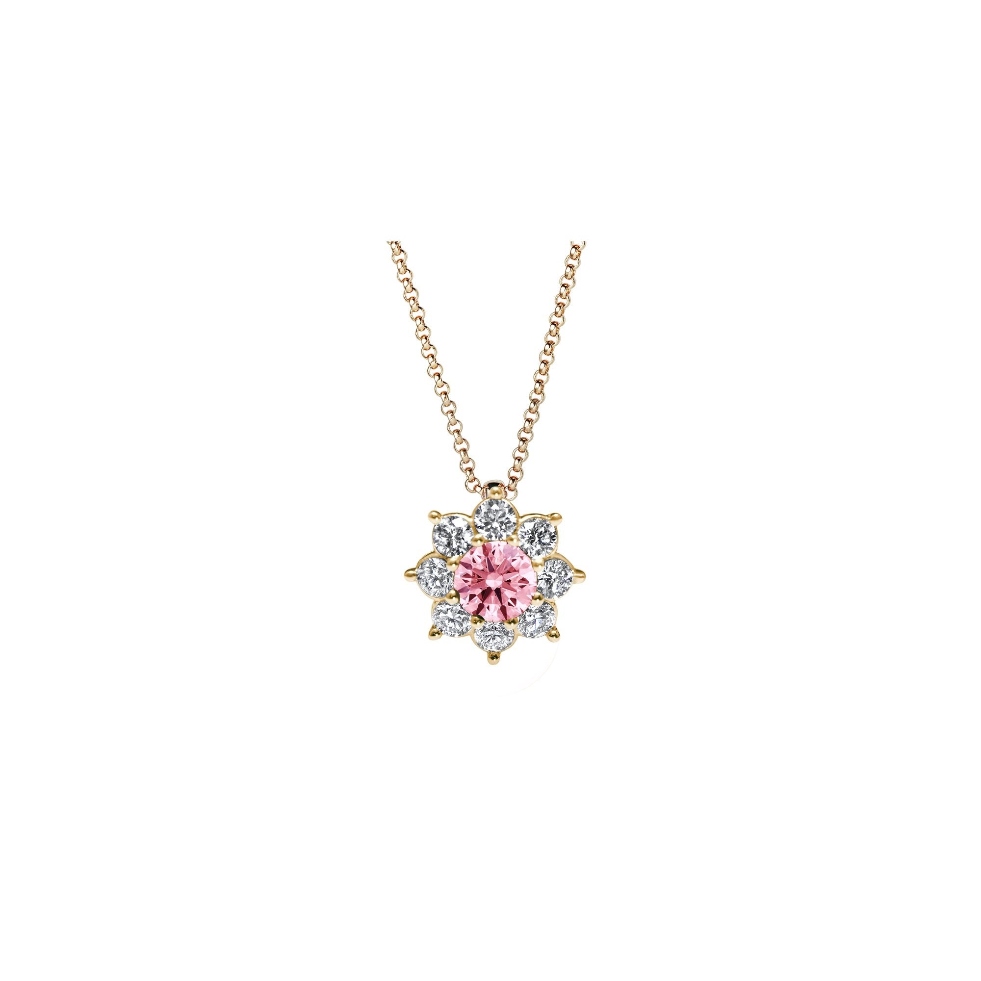 Collier The Blooming Pink Flower - or jaune 18k - AGUADEORO
