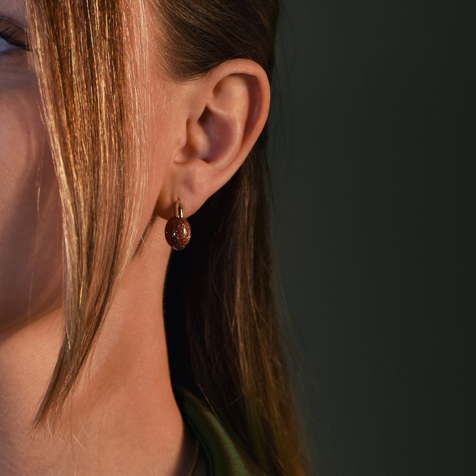 Boucles d'oreilles Princesse du Cosmos - or jaune 18k - AGUADEORO