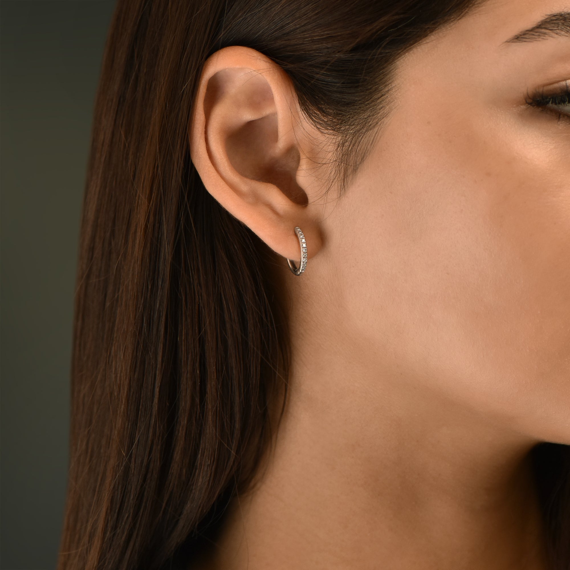 Boucles d'oreilles The Golden Halo - or blanc 18k - AGUADEORO