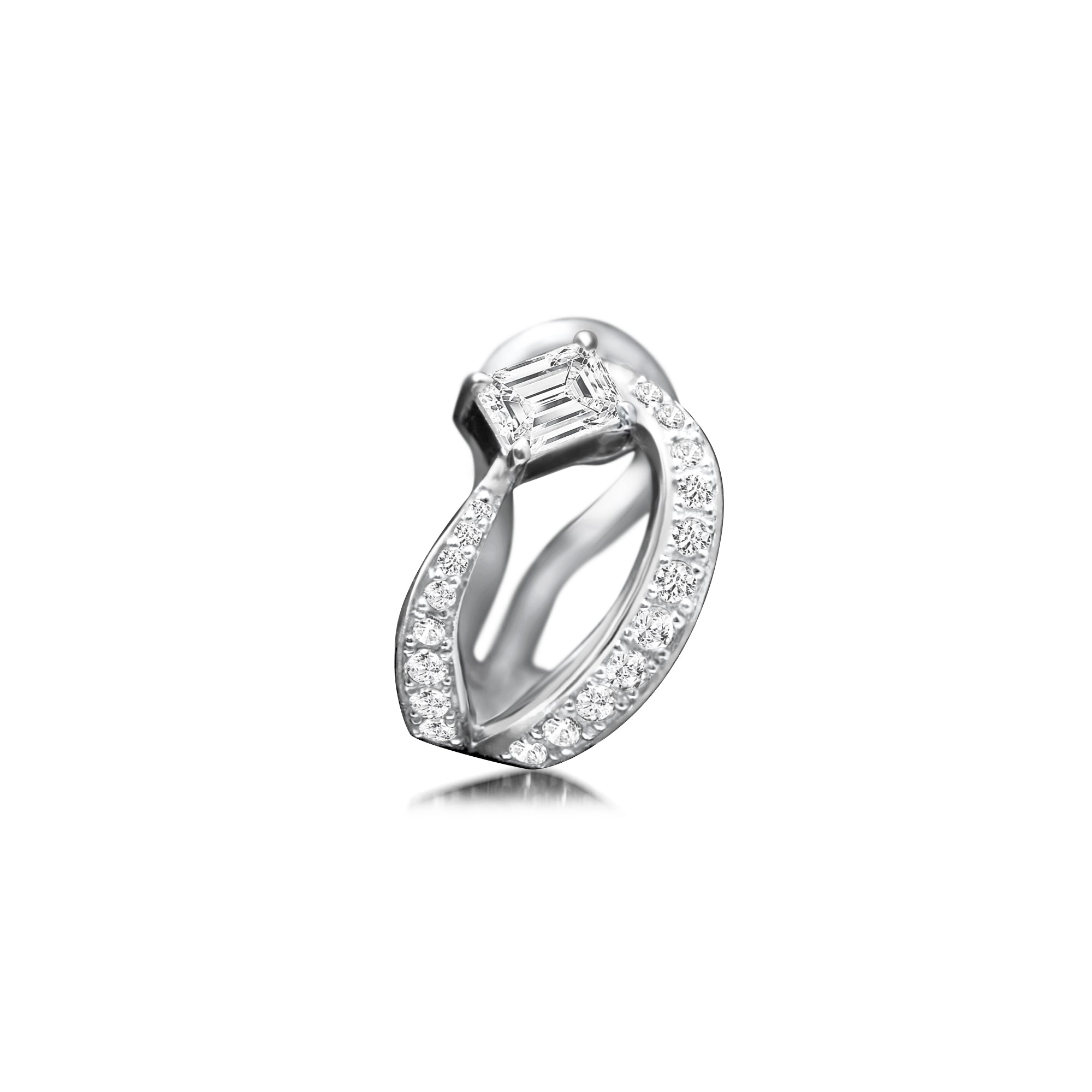 Boucles d'oreilles The Little Ice Skating Girl 0.30ct - or blanc 18k - AGUADEORO
